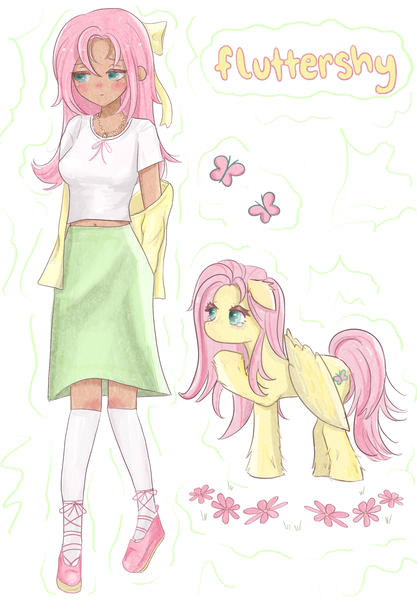 #2737434 - safe, artist:laceyl, derpibooru import, fluttershy, human ...