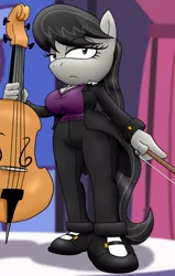Size: 1400x2200 | Tagged: safe, artist:flash equestria photography, derpibooru import, octavia melody, anthro, cello, image, mobian, musical instrument, png, solo, sonic the hedgehog (series), sonicified