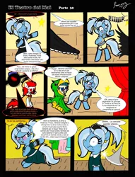 Size: 1024x1343 | Tagged: safe, artist:rammzblood, derpibooru import, juniper montage, trixie, comic, image, jpeg, spanish