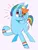 Size: 498x648 | Tagged: safe, artist:mewnikitty, edit, editor:edits of hate, rainbow dash, pegasus, pony, accessories, alternate hairstyle, female, folded wings, image, mare, png, raised hoof, short hair, short mane, simple background, solo, wings, wristband