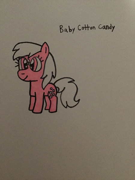 Size: 2448x3264 | Tagged: safe, artist:maddiedraws5678, derpibooru import, baby cotton candy, earth pony, pony, baby, baby cottoncandybetes, baby pony, cute, female, filly, foal, freckles, full body, g1, g1 to g4, g4, generation leap, hooves, image, jpeg, pink coat, pink eyes, simple background, solo, standing, tail, traditional art, white background, white hair, white mane, white tail