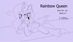 Size: 4733x2731 | Tagged: safe, artist:jasmindreasond, artist:joaothejohn, derpibooru import, oc, oc:rainbow queen, unofficial characters only, alicorn, kirin, sphinx, fanfic, fanfic art, full body, image, jpeg, kirin oc, missing cutie mark, pony driland, sphinx oc, wings, wip