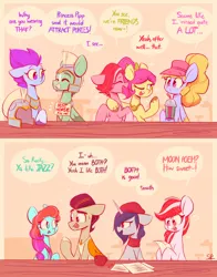 Size: 2750x3500 | Tagged: safe, artist:scribble-potato, derpibooru import, onyx, posey (g5), sugar moonlight, earth pony, pegasus, pony, unicorn, beret, best pony, clothes, cute, dialogue, eyes closed, female, fifi (g5), g5, hat, helmet, hug, image, implied pipp petals, implied shipping, jazz (g5), jewelry, jpeg, male, mare, markings, mug, necklace, one eye closed, open mouth, paper, pencil, poem, rocky (g5), scarf, sign, smoothie, speech bubble, stallion, thunder (g5), unshorn fetlocks, windy (g5), wink, zoom zephyrwing