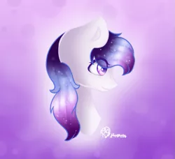 Size: 639x584 | Tagged: safe, artist:prettyshinegp, derpibooru import, oc, unofficial characters only, earth pony, pony, abstract background, bust, earth pony oc, ethereal mane, female, image, mare, png, signature, solo, starry mane