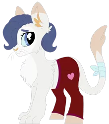 Size: 1600x1817 | Tagged: safe, artist:moonert, derpibooru import, oc, unofficial characters only, hybrid, pony, chest fluff, ear fluff, female, image, interspecies offspring, mare, offspring, parent:capper, parent:capper dapperpaws, parent:rarity, parents:capperity, png, simple background, smiling, solo, transparent background, whiskers