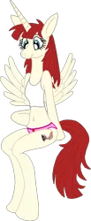 Size: 1267x3080 | Tagged: suggestive, artist:clearwatermk2, edit, oc, oc:fausticorn, alicorn, anthro, belly, belly button, belly fetish, bra, clothes, crop top bra, fetish, image, navel fetish, pink underwear, png, sexy, solo, stomach, tanktop, underwear
