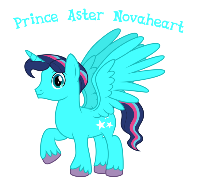 Size: 2222x2077 | Tagged: source needed, safe, anonymous artist, derpibooru import, oc, oc:prince aster novaheart, unofficial characters only, alicorn, pony, fanfic:cat's cradle, alicorn oc, closed mouth, cutie mark, eyebrows, eyes open, happy, high res, horn, image, looking at you, male, name, nostrils, offspring, parent:oc:prince nova sparkle, parent:princess flurry heart, parents:canon x oc, png, product of incest, raised hoof, shakespearicles, simple background, smiling, solo, spread wings, stallion, text, transparent background, white background, wings