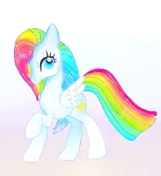 Size: 779x850 | Tagged: safe, artist:stacy_165cut, derpibooru import, pegasus, pony, female, folded wings, g1, image, jpeg, mare, profile, raised hoof, simple background, solo, starshine (g1), white background, wings