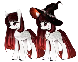 Size: 1280x1013 | Tagged: safe, artist:dammmnation, derpibooru import, oc, unofficial characters only, earth pony, pony, duo, earth pony oc, eyelashes, female, hat, image, jewelry, mare, necklace, png, simple background, smiling, transparent background, witch hat