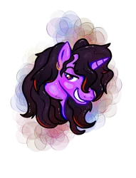 Size: 2032x2662 | Tagged: safe, artist:xcosmicghostx, derpibooru import, oc, unofficial characters only, pony, unicorn, bust, ear piercing, earring, horn, image, jewelry, male, piercing, png, simple background, smiling, smirk, solo, stallion, transparent background, unicorn oc