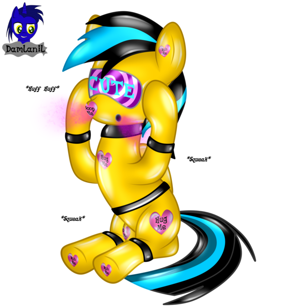 Size: 3840x4154 | Tagged: suggestive, artist:damlanil, derpibooru import, oc, oc:nightlight aura, latex pony, original species, pegasus, pony, bdsm, bondage, bound wings, bracelet, clothes, collar, commission, encasement, female, gas mask, hazmat pony drone, hazmat suit, heart, hypnosis, image, jewelry, latex, living latex, mare, mask, mind control, onomatopoeia, png, restrained, rubber, rubber drone, rubber suit, shiny, shiny mane, show accurate, story, story included, transformation, vector, wings