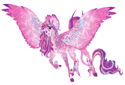Size: 6815x4637 | Tagged: safe, artist:dragonpinkiepieadopt, princess cadance, alicorn, crystal pony, pony, alternate design, coat markings, colored hooves, crystallized, curved horn, feathered fetlocks, feathered tail, female, horn, image, leonine tail, looking at you, mare, multicolored hair, png, raised hoof, simple background, socks (coat marking), solo, spread wings, tail feathers, transparent background, twitterina design, wings