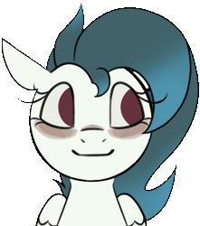 Size: 969x1098 | Tagged: safe, artist:arume_lux, derpibooru import, oc, oc:ethereal pelagia, unofficial characters only, pegasus, pony, animated, female, frame by frame, gif, image, nodding, solo