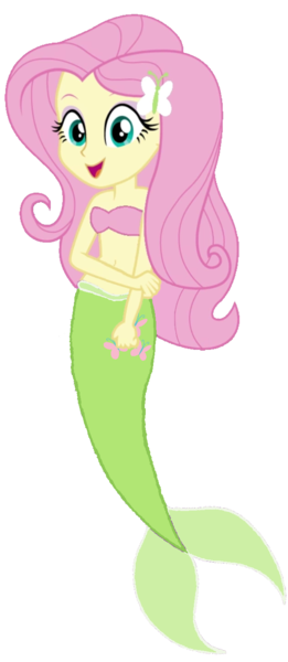 Size: 631x1450 | Tagged: safe, artist:fireluigi29, derpibooru import, mermaid, equestria girls, bare shoulders, clothes, female, hand on arm, image, mermaid tail, mermaidized, mermay, open mouth, png, simple background, sleeveless, solo, species swap, strapless, transparent background