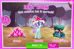 Size: 1038x686 | Tagged: safe, derpibooru import, official, breezette, breezie, advertisement, costs real money, gameloft, gem, image, png, solo, standing