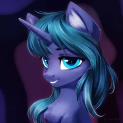 Size: 2000x2000 | Tagged: safe, artist:inowiseei, derpibooru import, oc, oc:arclight, pony, unicorn, bust, image, male, png, portrait, solo, stallion