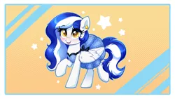 Size: 3840x2160 | Tagged: safe, artist:confetticakez, derpibooru import, oc, unofficial characters only, pegasus, pony, clothes, dress, female, image, looking at you, mare, png, raised hoof, smiling, smiling at you, solo