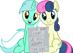 Size: 1426x1042 | Tagged: safe, derpibooru import, earth pony, pony, unicorn, abortion, adoption, exploitable meme, image, meme, png, politics, roe v wade, sign, simple background, transparent background