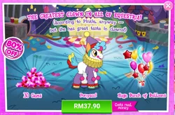 Size: 1040x684 | Tagged: safe, derpibooru import, official, ponyacci, pony, advertisement, clown, costs real money, gameloft, gem, image, male, png, stallion