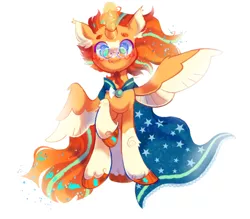 Size: 500x438 | Tagged: safe, artist:occultusion, sunburst, alicorn, pony, blaze (coat marking), clothes, colored hooves, colored wings, facial hair, facial markings, flowing mane, glasses, goatee, image, looking at you, magic, magic aura, png, race swap, raised hoof, robe, simple background, socks (coat marking), solo, sunburst's robe, white background, wings