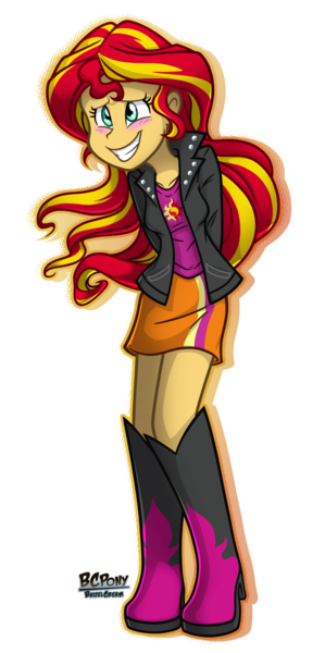 Size: 631x1267 | Tagged: safe, artist:bcpony, sunset shimmer, equestria girls, image, png, solo