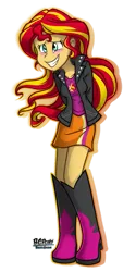 Size: 631x1267 | Tagged: safe, artist:bcpony, sunset shimmer, equestria girls, image, png, solo