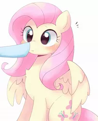 Size: 1513x1870 | Tagged: safe, artist:ginmaruxx, artist:kuzuyukuro, derpibooru import, fluttershy, rainbow dash, pegasus, pony, blushing, boop, cute, duo, duo female, emanata, female, image, jpeg, mare, noseboop, offscreen character, shyabetes, simple background, surprised, white background, wings