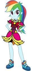 Size: 400x807 | Tagged: safe, artist:mlgskittles, derpibooru import, rainbow dash, equestria girls, legend of everfree, clothes, dress, image, png, shoes, simple background, solo, vector, white background