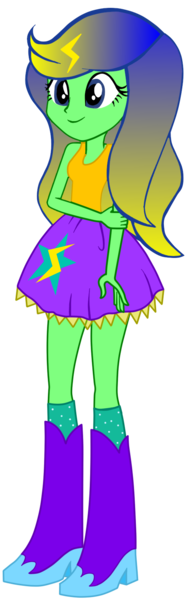 Size: 497x1605 | Tagged: safe, derpibooru import, oc, oc:thunderbreeze, unofficial characters only, equestria girls, equestria girls (movie), boots, clothes, high heel boots, image, png, shirt, shoes, simple background, skirt, socks, solo, transparent background