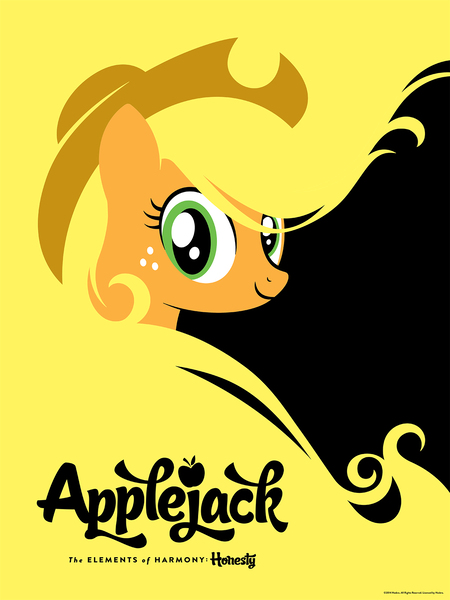 Size: 1240x1652 | Tagged: safe, artist:michael de pippo, derpibooru import, official, part of a set, applejack, earth pony, pony, bust, comic con, female, image, jpeg, mare, portrait, poster, solo