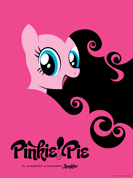 Size: 1240x1652 | Tagged: safe, artist:michael de pippo, derpibooru import, official, part of a set, pinkie pie, earth pony, pony, bust, comic con, female, image, jpeg, mare, portrait, poster, solo