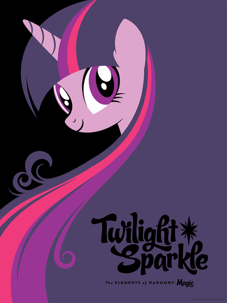 Size: 1240x1652 | Tagged: safe, artist:michael de pippo, derpibooru import, official, part of a set, twilight sparkle, pony, bust, comic con, female, image, jpeg, mare, portrait, poster, solo