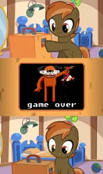 Size: 639x1079 | Tagged: semi-grimdark, derpibooru import, screencap, button mash, oc, bird, dog, duck, blood, button's odd game, duck hunt, exploitable meme, image, meme, meta, png, scp, scp foundation, this will end in tears