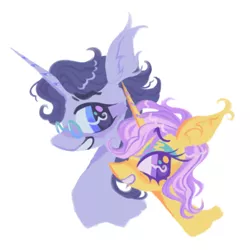 Size: 500x501 | Tagged: safe, artist:webkinzworldz, jet set, upper crust, pony, unicorn, bust, couple, ear tufts, eyeshadow, female, glasses, image, makeup, male, mare, png, simple background, stallion, straight, white background