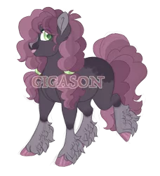 Size: 2097x2300 | Tagged: safe, artist:gigason, derpibooru import, oc, oc:scoria pie, earth pony, pony, female, image, magical lesbian spawn, mare, obtrusive watermark, offspring, parent:cheerilee, parent:marble pie, png, simple background, solo, tongue out, transparent background, watermark