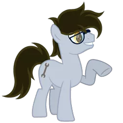 Size: 1200x1200 | Tagged: safe, artist:ponkus, derpibooru import, oc, oc:wrench turner, unofficial characters only, earth pony, pony, glasses, image, male, png, simple background, solo, stallion, transparent background