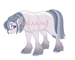 Size: 2900x2300 | Tagged: safe, artist:gigason, derpibooru import, oc, oc:pebble pie, earth pony, pony, female, image, magical lesbian spawn, mare, obtrusive watermark, offspring, parent:marble pie, parent:nurse redheart, png, simple background, solo, transparent background, unshorn fetlocks, watermark