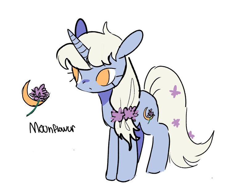 Size: 1159x940 | Tagged: safe, artist:10uhh, derpibooru import, oc, unofficial characters only, pony, unicorn, cutie mark, flower, flower in hair, horn, image, jpeg, simple background, white background