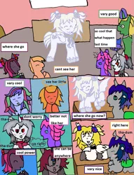 Size: 1245x1632 | Tagged: safe, artist:ask-luciavampire, derpibooru import, oc, changeling, dracony, dragon, earth pony, fairy, hybrid, kirin, pegasus, pony, undead, vampire, vampony, comic, image, kirin oc, png, tumblr