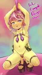 Size: 743x1322 | Tagged: suggestive, artist:born-to-die, banned from derpibooru, vignette valencia, equestria girls, armpits, blurry background, child, clothes, condom, condoms, dollar, female, filled condom, fishnets, headband, high heels, image, lolicon, money, platform heels, png, pole dancing, shoes, solo, solo female, solo focus, spanish, spanish text, stripper pole, underage, underwear, young, younger