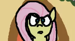 Size: 489x267 | Tagged: safe, artist:pokehidden, derpibooru import, fluttershy, pegasus, pony, banned from equestria daily, angry, cottage, female, flutterrage, fluttershy is not amused, fluttershy's cottage, frown, image, jpeg, mare, unamused, youtube link