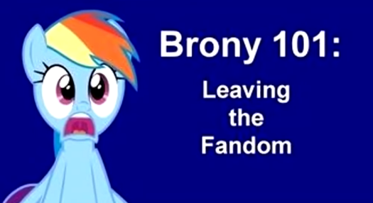 Size: 525x286 | Tagged: safe, derpibooru import, rainbow dash, pegasus, pony, 101, blue background, female, frown, image, leaving the fandom, mare, multicolored hair, open mouth, png, rainbow hair, shocked, simple background, text, title card, youtube link