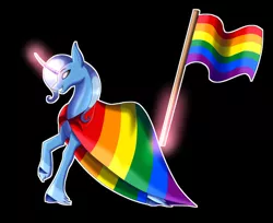 Size: 640x522 | Tagged: safe, artist:plasmaticia, derpibooru import, trixie, gay pride flag, image, jpeg, lgbt, pride, pride flag