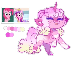 Size: 2112x1713 | Tagged: safe, artist:moccabliss, derpibooru import, pinkie pie, princess cadance, pony, unicorn, female, filly, foal, image, magical lesbian spawn, offspring, parent:pinkie pie, parent:princess cadance, png, simple background, tongue out, transparent background