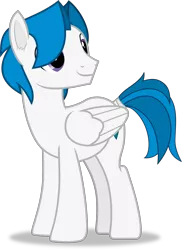 Size: 3014x4134 | Tagged: safe, artist:frownfactory, derpibooru import, oc, oc:stratagem, pegasus, pony, blue mane, blue tail, image, male, pegasus oc, png, simple background, solo, stallion, tail, tail wrap, transparent background, vector, wings