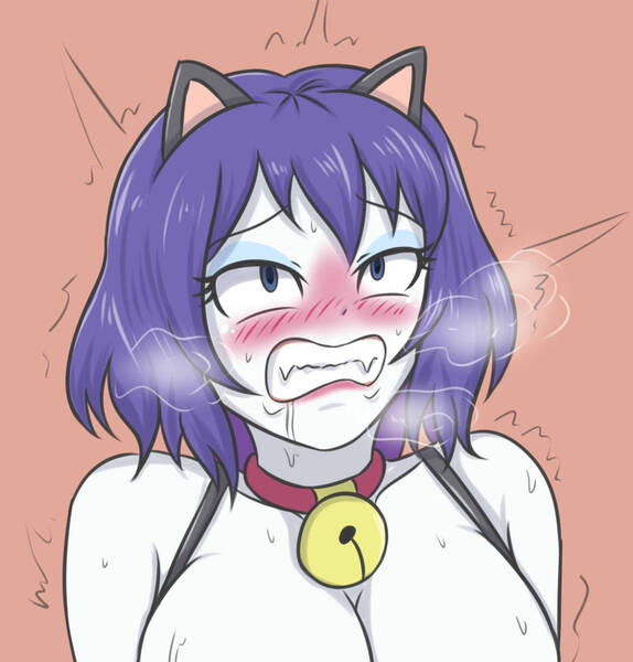 Size: 1280x1339 | Tagged: questionable, artist:sumin6301, derpibooru import, rarity, cat, equestria girls, bell, bell collar, big breasts, blushing, breasts, breath, busty rarity, catgirl, collar, cropped, cropped porn, drool, female, giggity, gritted teeth, image, implied masturbation, implied sex, jpeg, masturbation, obscured penetration, orgasm, pink background, raricat, sex, simple background, solo, solo female, stupid sexy rarity, sweat, teeth