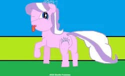 Size: 1128x684 | Tagged: safe, artist:coltfan97, derpibooru import, diamond tiara, earth pony, pony, 1000 hours in ms paint, butt, diamond buttiara, image, looking at you, looking back, one eye closed, plot, png, wink, winking at you