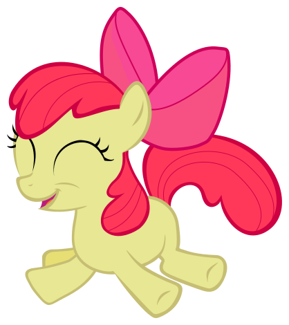 Size: 418x470 | Tagged: safe, artist:brainchildeats, derpibooru import, apple bloom, earth pony, pony, .svg available, eyes closed, female, filly, foal, image, jumping, png, simple background, solo, transparent background, vector