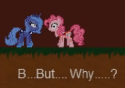 Size: 125x88 | Tagged: grimdark, derpibooru import, pinkie pie, princess luna, alicorn, earth pony, pony, luna game, abuse, blood, clothes, creepypasta, crown, dialogue, female, grass, horn, image, jewelry, mare, pinkiebuse, png, regalia, s1 luna, shoes, shrunken pupils, sky, text, wings, youtube link