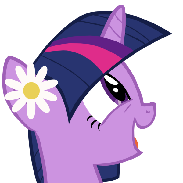 Size: 1280x1280 | Tagged: safe, artist:benpictures1, derpibooru import, edit, twilight sparkle, pony, unicorn, the crystal empire, cute, female, flower, flower in hair, happy, image, inkscape, looking up, mare, open mouth, png, simple background, solo, transparent background, twiabetes, unicorn twilight, vector